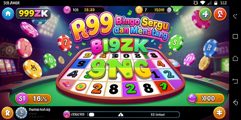 Tampilan gameplay Bingo yang seru dan menarik di 999ZK.