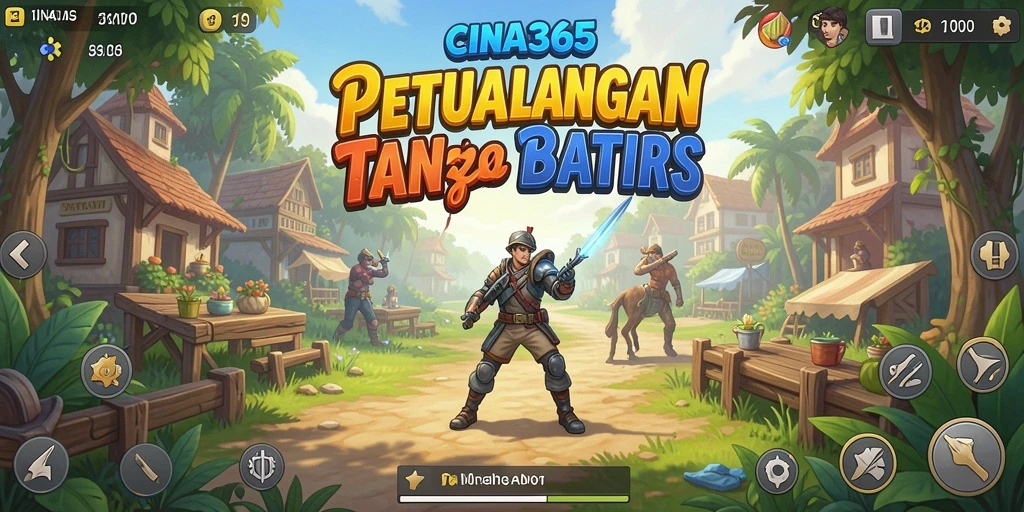 Screenshot utama CINA365 menampilkan aksi seru dalam petualangan yang mendebarkan.