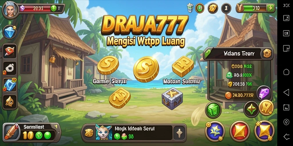 Screenshot DRAJA777 menampilkan gameplay Idle yang menarik dan interaktif.