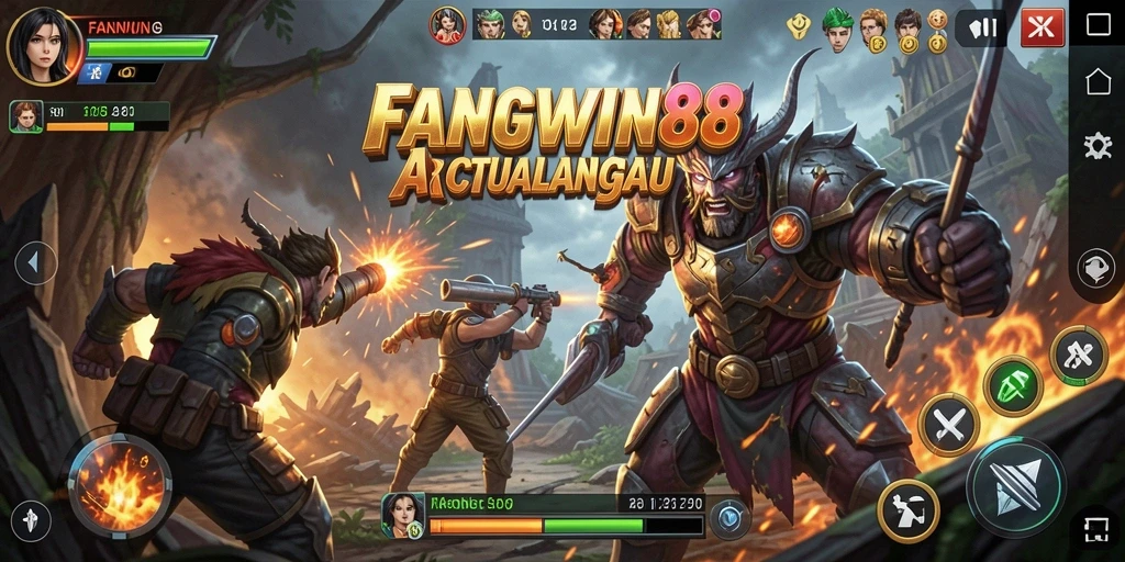 Tampilan utama gameplay FANGWIN88 yang penuh aksi dan tantangan.