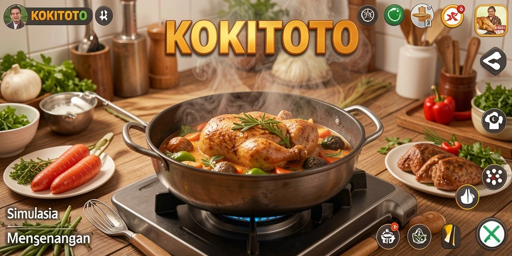 Gameplay KOKITOTO menunjukkan keseruan memasak dengan berbagai resep.