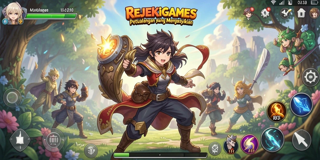 Gameplay seru REJEKIGAMES dengan karakter anime favorit.