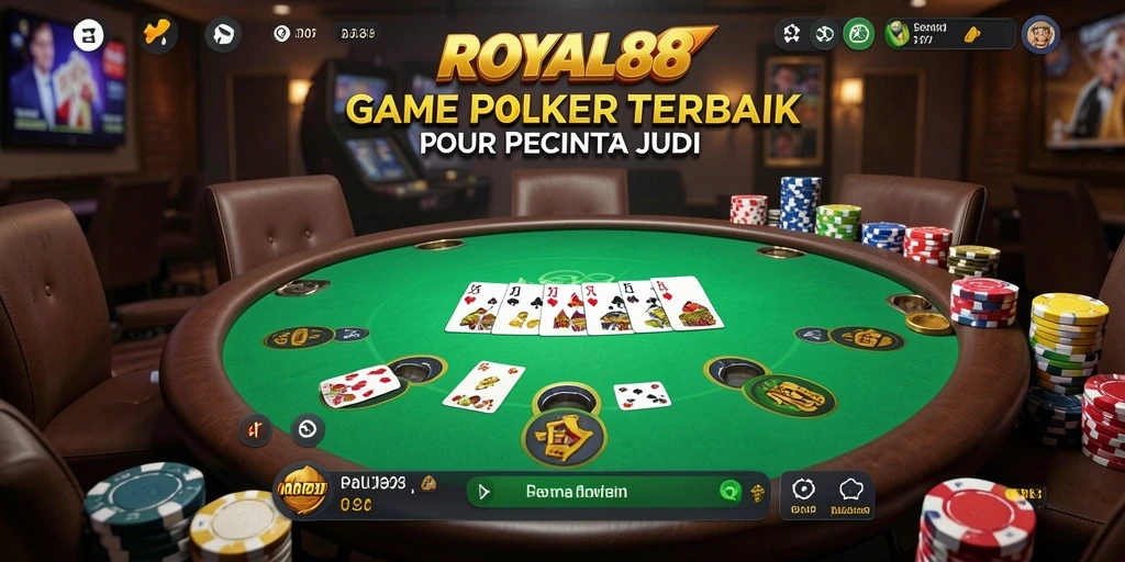 Tampilan gameplay menarik dari aplikasi Poker ROYAL88.