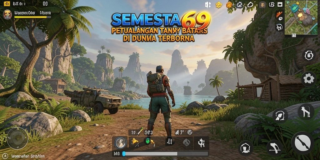Screenshot SEMESTA69 menunjukkan lingkungan indah dan gameplay yang mengesankan.