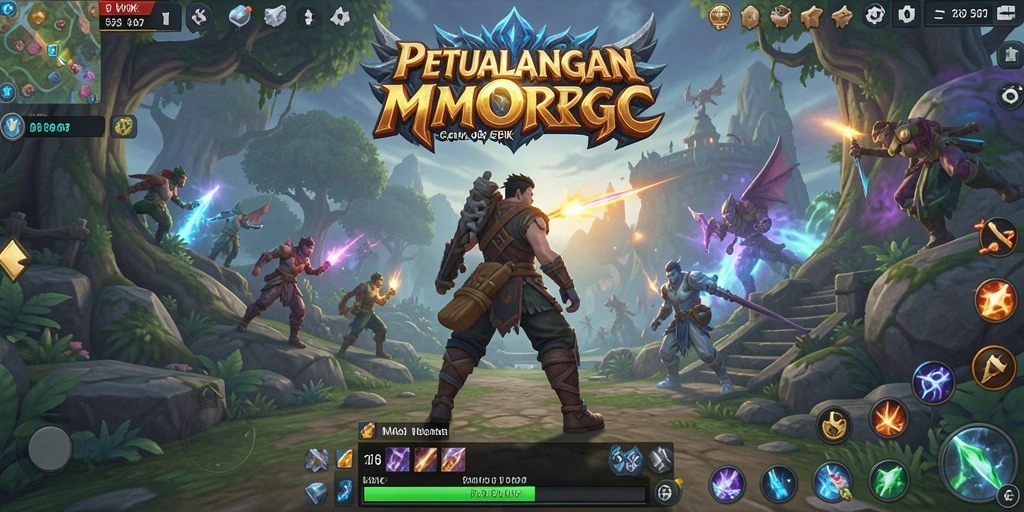 Screenshot gameplay W67 yang menunjukkan aksi pertarungan yang epik.